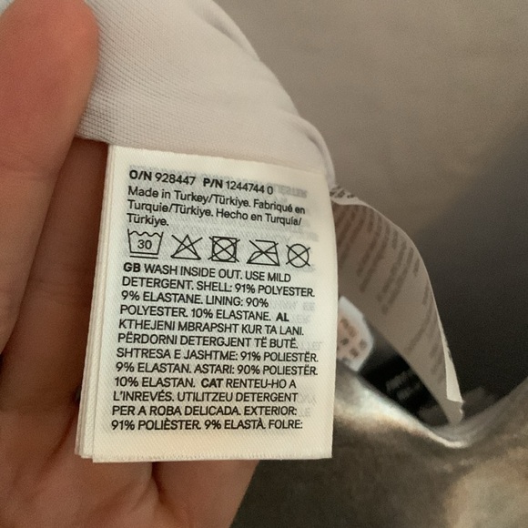 [M] NWT H&M Shimmery Metallic Bodysuit with shoulder pads - Picture 6 of 7